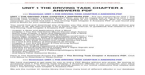 View Lecture Slides - Chapter 1.ppt.pdf from DRIVERS ED 101 at Centerville Jr-sr H S. Unit 1 The Driving Task Chapter 1 You Are The Driver Vocabulary Collision GDL Highway Transportation System IPDE